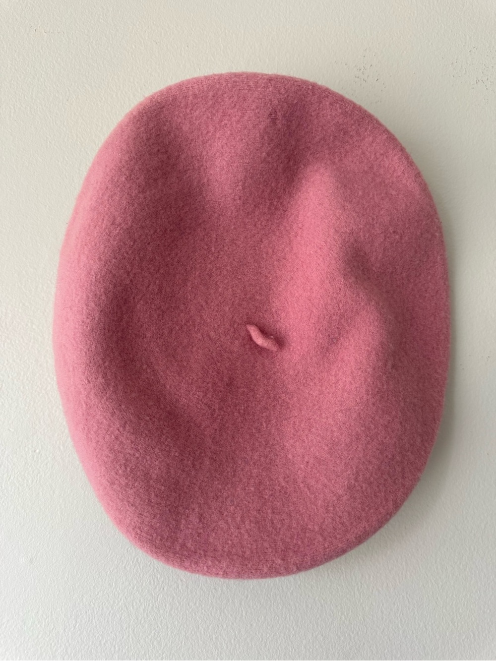 Wool Beret in Dusty Rose Pink, Pink and Cobalt Blue
